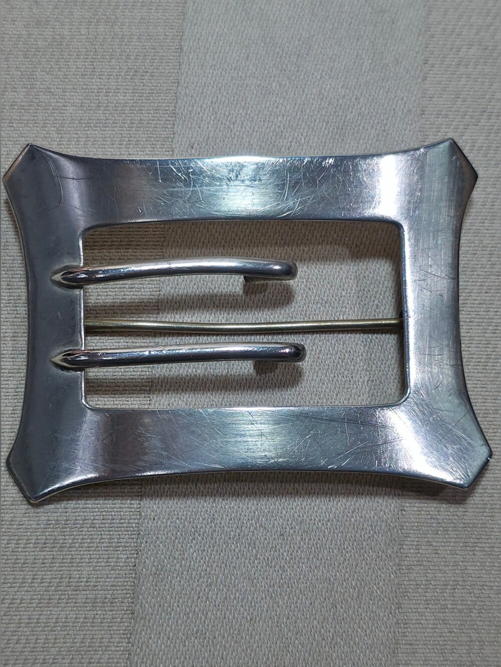 ANTIQUE VICTORIAN BUCKLE SASH PIN STERLING SILVER 27.15 Grams